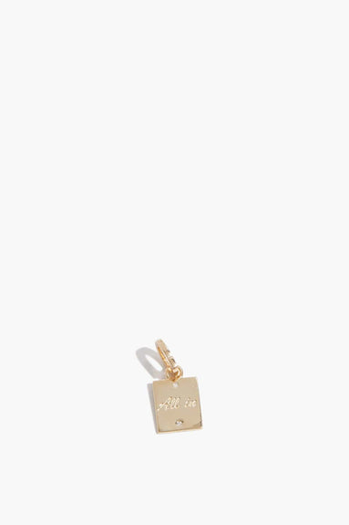 Adina Reyter Necklaces Make Your Move Pave and Ceramic Spade Card Charm in 14k Yellow Gold