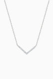 Adina Reyter Necklaces Tiny Pave V Necklace in Silver