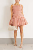 Aje Dresses Jacinto Pleated Mini Dress in Nude Pink Aje Jacinto Pleated Mini Dress in Nude Pink