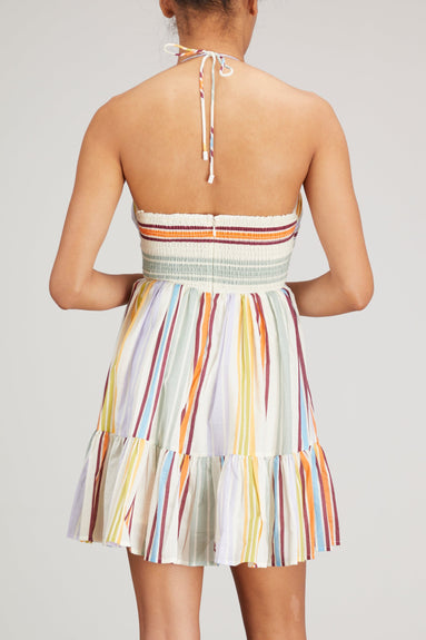 Alemais Dresses Axum Tuck Front Mini Dress in Stripe Alemais Axum Tuck Front Mini Dress in Stripe