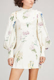 Alemais Dresses Jules Floral Mini Dress in Antique