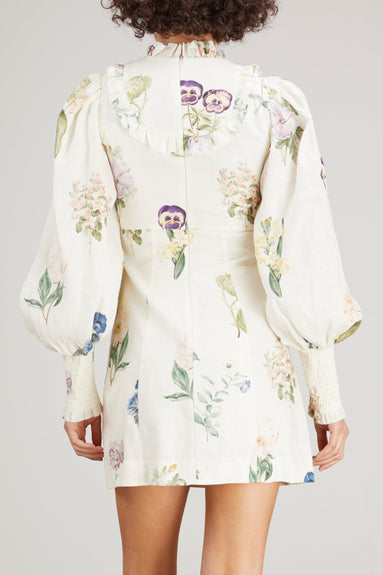 Alemais Dresses Jules Floral Mini Dress in Antique