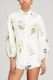 Alemais Tops Jules Floral Shirt in Antique Alemais Jules Floral Shirt in Antique