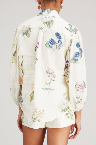 Alemais Tops Jules Floral Shirt in Antique Alemais Jules Floral Shirt in Antique