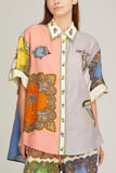 Alemais Tops Trippy Troppo Embroidery Shirt in Multi