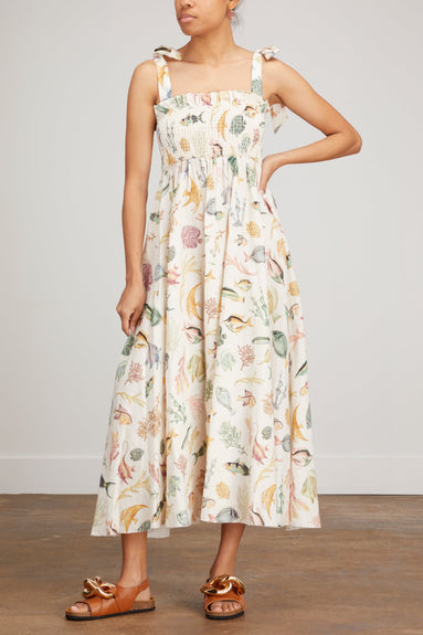 Alemais Dresses Wanda Midi Sundress in Ivory Alemais Wanda Midi Sundress in Ivory