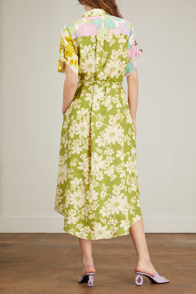 Hampden Clothing Casual Dresses Elora Patchwork Shirtdress in Multi Alemais Elora Patchwork Shirtdress in Multi