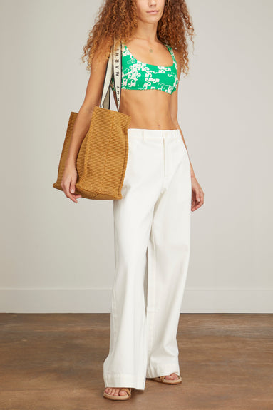 Alemais Swimwear Louise Square Neck Bikini Top in Emerald