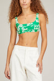 Alemais Swimwear Louise Square Neck Bikini Top in Emerald