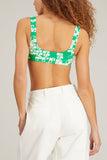 Alemais Swimwear Louise Square Neck Bikini Top in Emerald
