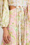 Alemais Dresses Marta Cutout Midi Dress in Multi