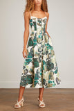 Alemais Dresses Siena Bandeau Midi Dress in Green Alemias Siena Bandeau Midi Dress in Green