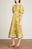 Alemais Dresses Winnie Midi Dress in Tangerine