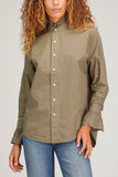 Alex Mill Tops Easy Ruffle Shirt in Dusty Olive Alex Mill Easy Ruffle Shirt in Dusty Olive