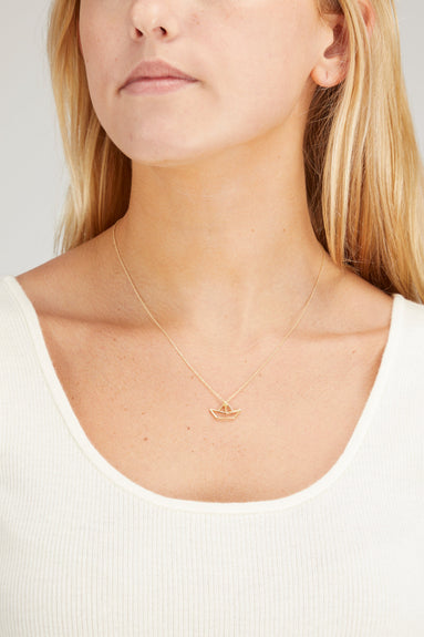 Aliita Necklaces Boat Necklace in Yellow Gold Aliita Boat Necklace in Yellow Gold