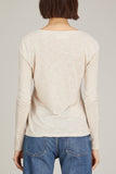 American Vintage Tops Jacksonville Long Sleeve Shirt in Creme Chine