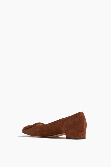 Ann Mashburn Flats Buckle Shoe in Brown Suede Ann Mashburn Buckle Shoe in Brown Suede