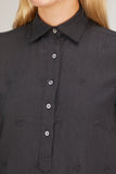 Ann Mashburn Dresses Short Sleeve Popover Dress in Black Ann Mashburn Short Sleeve Popover Dress in Black