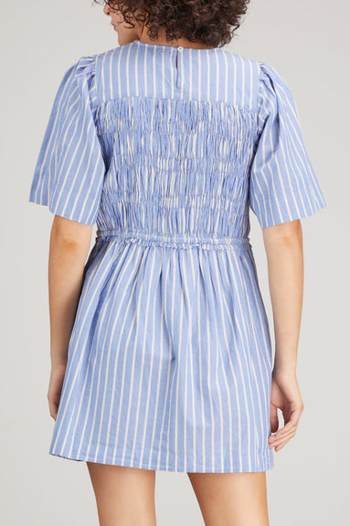 Apiece Apart Dresses Adorna Mini Dress in Blue and White Stripes