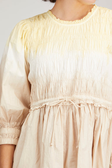 Apiece Apart Dresses Aldea Smocked Mini Dress in Soft Dip Dye Apiece Apart Aldea Smocked Mini Dress in Soft Dip Dye