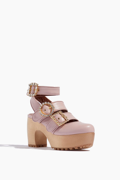 Autumn Adeigbo Clogs Buckle Ankle Strap Clog in Dusty Pink Autumn Adeigbo Buckle Ankle Strap Clog in Dusty Pink