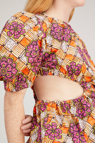 Autumn Adeigbo Tops Ilona Blouse in Printed Plaid
