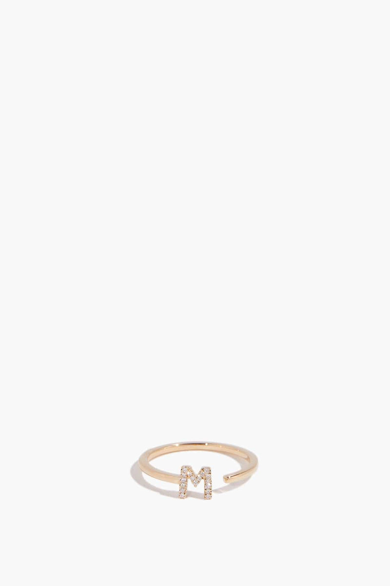 Women's Personalized Letter Ring in 14k Solid Yellow Gold – NORM JEWELS