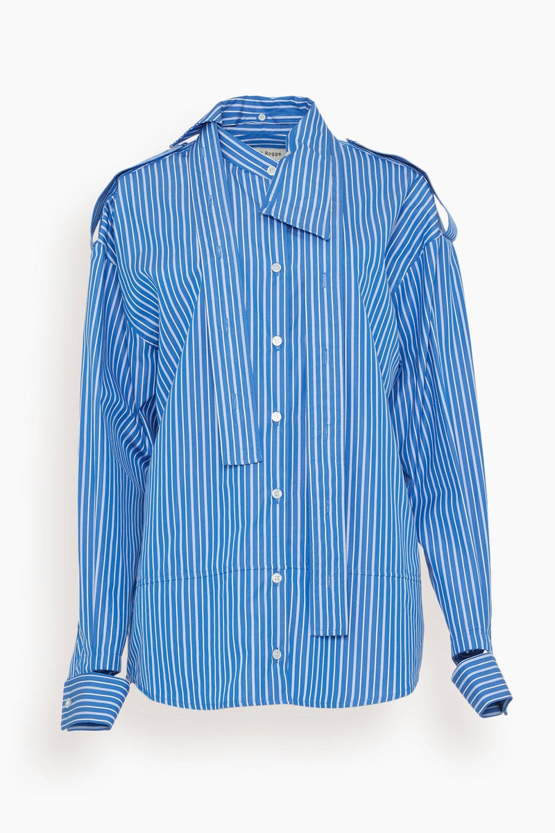 Meryll Rogge Deconstructed Mens Shirt in Blue Multi – Hampden Clothing