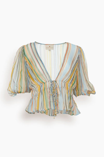 Lalita Blouse in Misted Blue