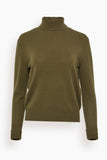 Nili Lotan Pants Ralphie Turtleneck in Olive Green