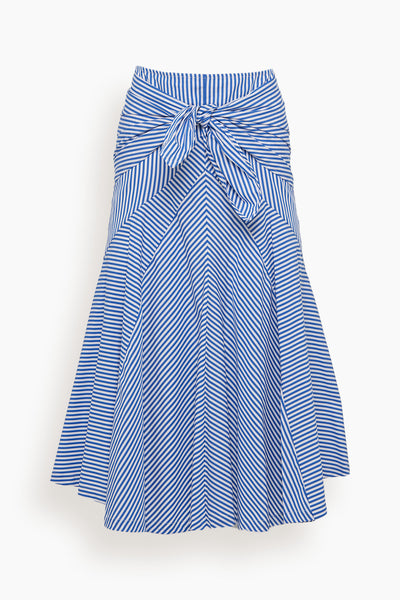 Tiziana Skirt in Stripe Blue/White