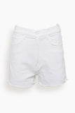 High Waisted Tunnel Vision Cuff Fray Short in Totally Innocent