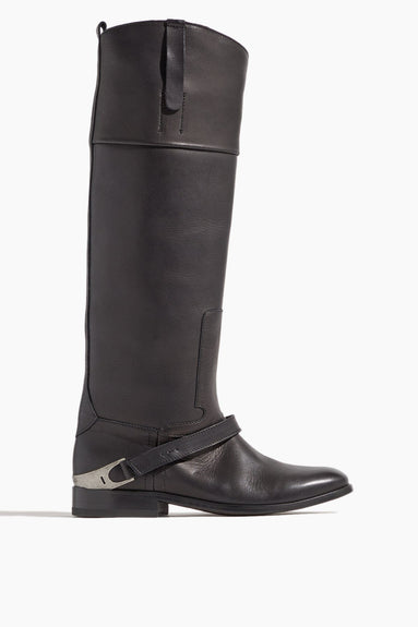 Golden Goose Shoes Tall Boots Charlie Leather High Boot in Black