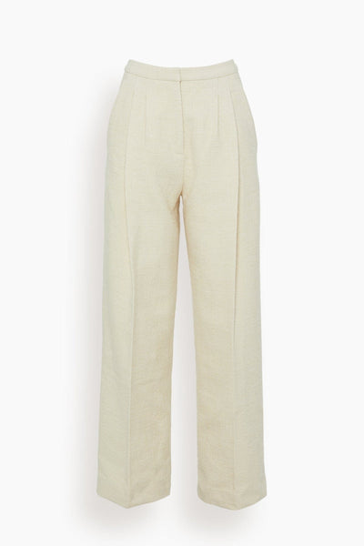 Priscilla High Waist Trousers in Ivory
