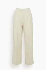 Mark Kenly Domino Tan Priscilla High Waist Trousers in Ivory