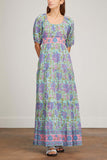 Bell Dresses Elle Maxi Dress in Teal Multi