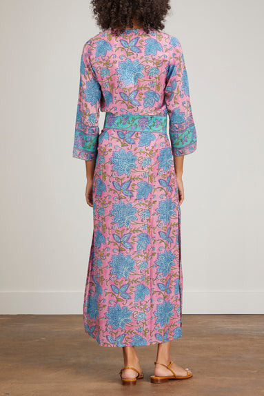 Bell Jane Maxi Dress with Belt in Multi – Hampden Clothing