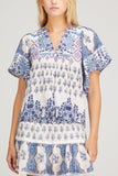 Bell Tops Angel Top in Blue Multi