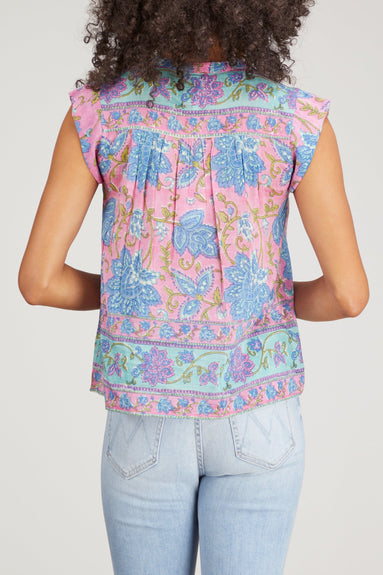 Bell Tops Aubry Top in Teal Multi