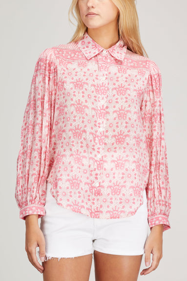 Bell Tops Bea Blouse in Pink Multi