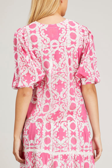 Bell Tops Fran Blouse in Fuschia Multi Bell Fran Blouse in Fuschia Multi