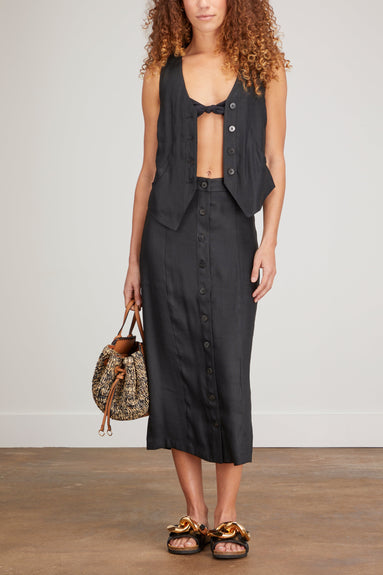 Black Iris Tops Bobbie Vest in Black