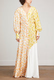 Brogger Dresses Elsie Long Sleeve V-Neck Dress in Yellow Floral/White Brogger Elsie Long Sleeve V-Neck Dress in Yellow Floral/White
