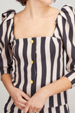 Brogger Tops Antonia Fitted Top in Stripe Print