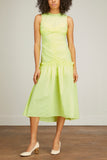 Brogger Dresses Cassie Midi Dress in Fluro Yellow Stripe