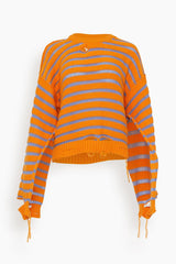 MM6 Maison Margiela Sweater in Orange/Light Blue – Hampden