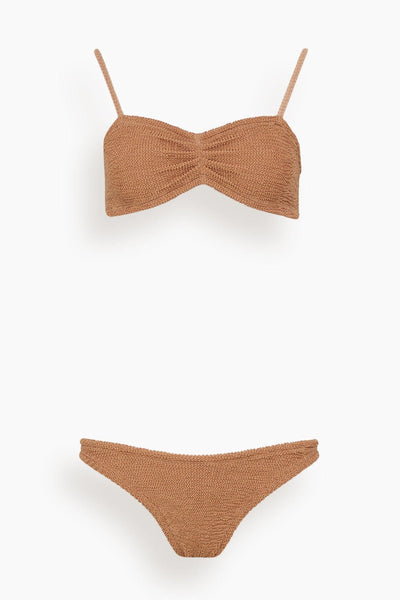 Aura Bikini in Metallic Cocoa