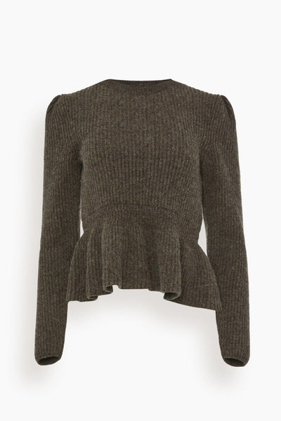 Peplum Sweater in Eagle