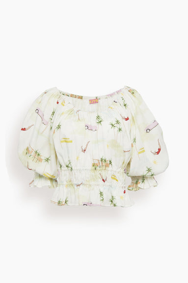 Kitri Tops Tina Print Top in Palm Springs