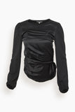Playful Volume Shirt-Blouse in Pure Black